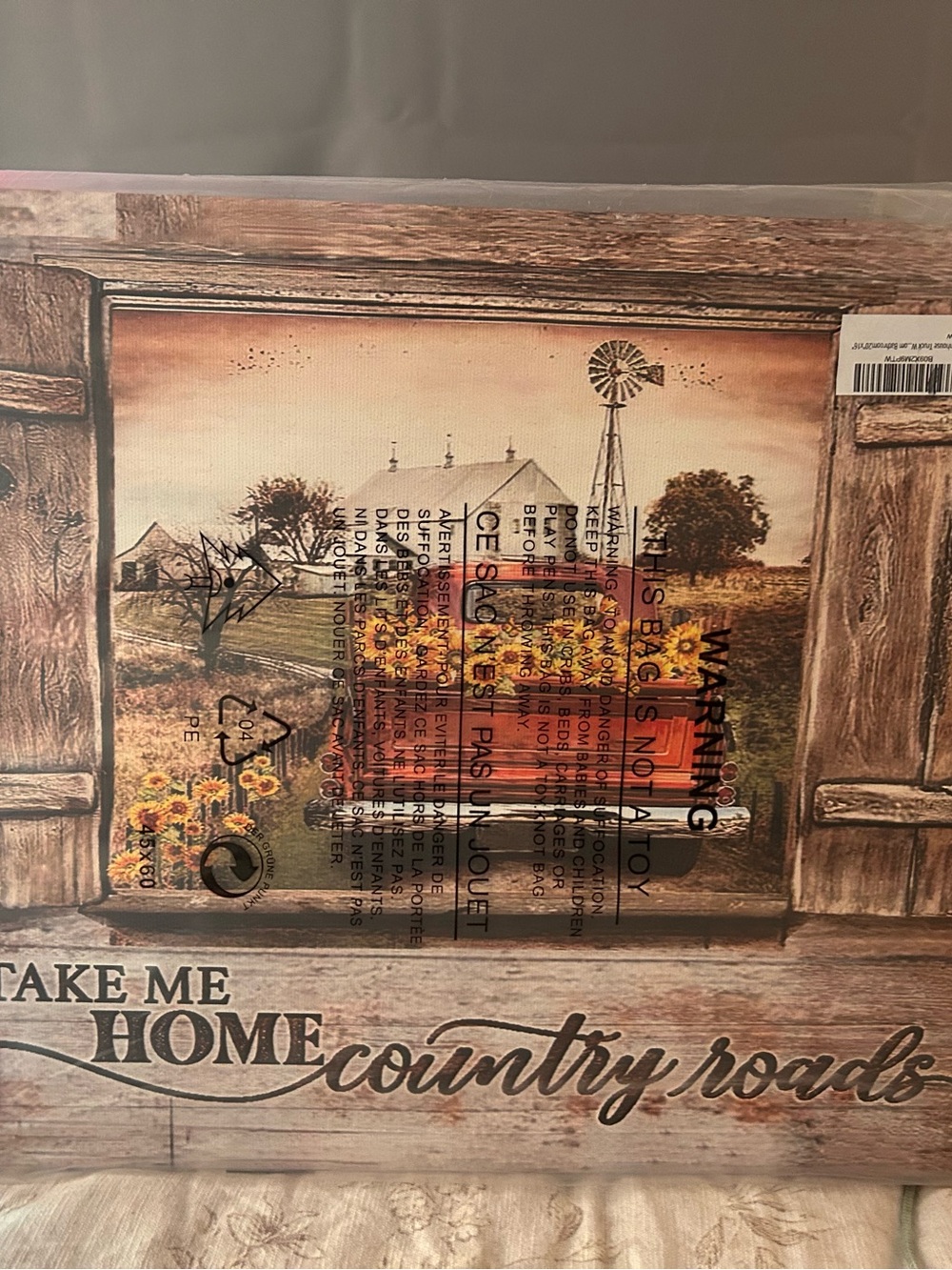 NWT P. Graham Dunn Take Me Home Country Roads Farmhouse Canvas Wall Art 16x20